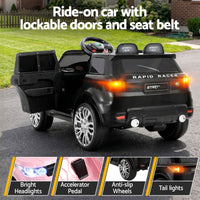 Rigo Kids Electric Ride On Car Black Pink Ride-On Toy with Remote Control