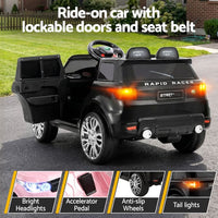 Rigo Kids Electric Ride On Car Black Pink Ride-On Toy with Remote Control