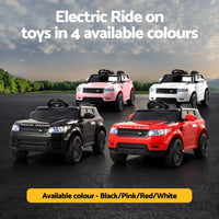 Rigo Kids Electric Ride On Car SUV Range Rover-inspired Cars Remote 12V White