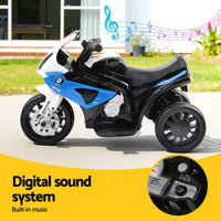 Kids Electric Ride On Car Police Motorcycle Motorbike BMW Licensed S1000RR Blue