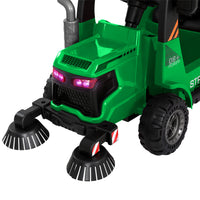 Kids Electric Ride On Car Street Sweeper Truck Toy Cars Remote 12V Green