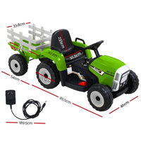 Electric Ride On Car Rigo Kids Ride On Cars Tractor Toy 12V Green