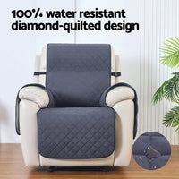 Artiss Recliner Chair Cover Water Repellent Non Slip Grey