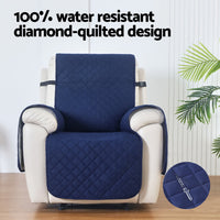 Artiss Recliner Chair Cover Water Repellent Furniture Protector Armchair Slipcover, Navy Blue