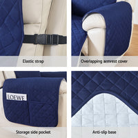 Artiss Recliner Chair Cover Water Repellent Furniture Protector Armchair Slipcover, Navy Blue