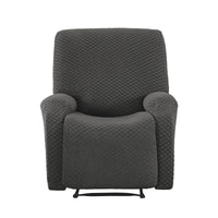 Artiss Recliner Chair Covers with Storage Side Pockets Grey Fabric