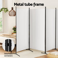 Artiss 4 Panel Room Divider Screen 345x180cm Fabric White