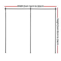 Artiss Room Divider Curtain Rod Extendable Black