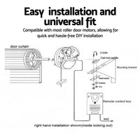 UL-tech Garage Roller Door Opener 250N Motor Auto Safety Reverse 220V
