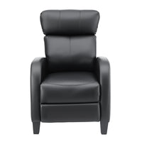 Artiss Massage Recliner Chair Small Recliner Sofa for Adults PU Leather Black