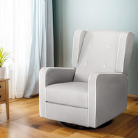 Recliner Armchair 360� Swivel Grey Fabric