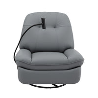 Artiss Manual Swivel Rocker Recliner with USB Ports Rocking Chair Nursery Sofa Lounge