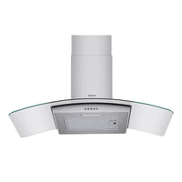 Devanti 90cm Range Hood Curved Glass Canopy Rangehood Kitchen Exhaust Fan