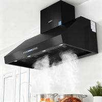 Devanti 1200mm Commercial BBQ Range Hood Dual Motor W/ Remote Control Black