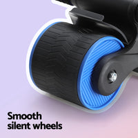 Ab Roller Automatic Rebound Abdominal Wheel Home Gym Workout Blue