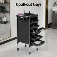 Embellir Salon Trolley Cart Spa Beauty Rolling Tray Hairdressing Storage 6 Tiers