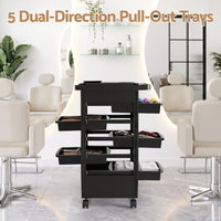 Embellir 6-Tier Salon Trolley Cart on Wheels Barber Mobile Hairdressing Cart
