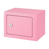 UL-Tech 6.5L Small Safe Box with Key Lock for Cash Mini Home Security Safe Pink