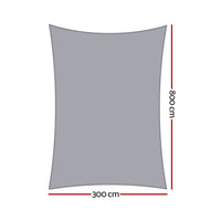 Waterproof Shade Sail Shade cloth Rectangle Canopy 3x8m