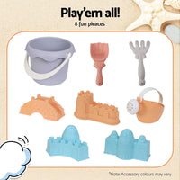 Keezi Kids Sandpit Set Beach Toys Sand Box Outdoor Backyard Play Area