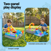 Keezi 2-in-1 Kids Sandpit Water Table Working Excavator Digger Sensory Play Toys