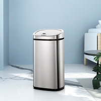 50L Motion Sensor Bin Rubbish Automatic Silver