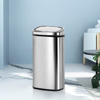 68L Motion Sensor Bin Rubbish Automatic Silver