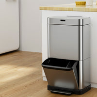 70L Motion Sensor Bin Pedal Bins Automatic Siver