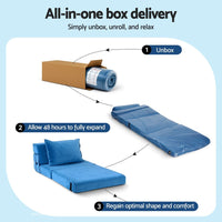 Artiss Convertible Folding Sofa Bed Armless Lounger Foam Floor Sofas Futons Couches