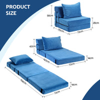 Artiss Convertible Folding Sofa Bed Armless Lounger Foam Floor Sofas Futons Couches