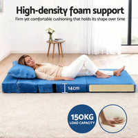 Artiss 3 Pack Folding Sofa Bed Armless Lounger Foam Floor Sofas Futons Couches