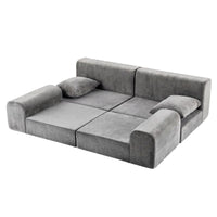 Artiss 5-in-1 Convertible Sofa Bed Floor Mattress Modular Boneless Curved Couch