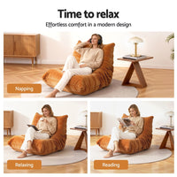 Artiss Lazy Sofa Accent Chair Floor Couch Leisure Lounge Foam Pouffe Recliner