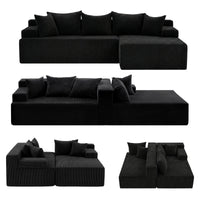 Artiss Modular Sectional Sofa Bed Convertible L-Shaped Couch with Deep Seat for Living Room