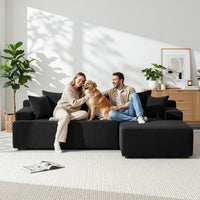 Artiss Modular Sectional Sofa Bed Convertible L-Shaped Couch with Deep Seat for Living Room