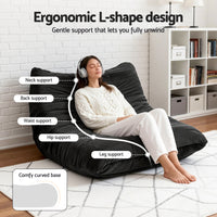 Artiss Lazy Sofa 2 Seaters Accent Caterpillar Chair Floor Couch Armless Lounge