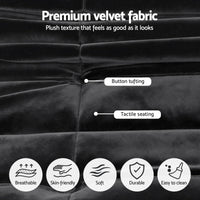 Artiss Lazy Sofa 2 Seaters Accent Caterpillar Chair Floor Couch Armless Lounge