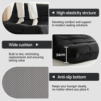 Artiss Lazy Sofa 2 Seaters Accent Caterpillar Chair Floor Couch Armless Lounge