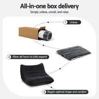 Artiss Lazy Sofa 2 Seaters Accent Caterpillar Chair Floor Couch Armless Lounge