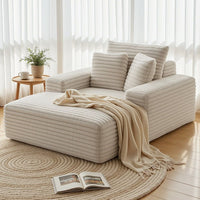 Artiss Sofa Bed Lounge Chair Recliner Couch Reading Chairs Sleeper Cloud Sofas Faux Fur Fabric