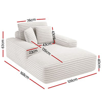 Artiss Sofa Bed Lounge Chair Recliner Couch Reading Chairs Sleeper Cloud Sofas Faux Fur Fabric
