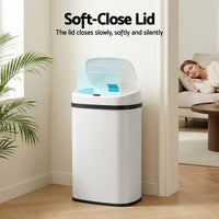 Devanti 50L Sensor Bin Motion Rubbish Automatic White