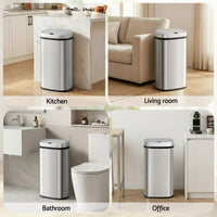 Devanti 60L Sensor Bin Motion Rubbish Automatic Silver