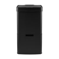 Devanti 72L Sensor Bin Rubbish Bins 4-in-1 Compartment Stainless Steel Trash Can Black