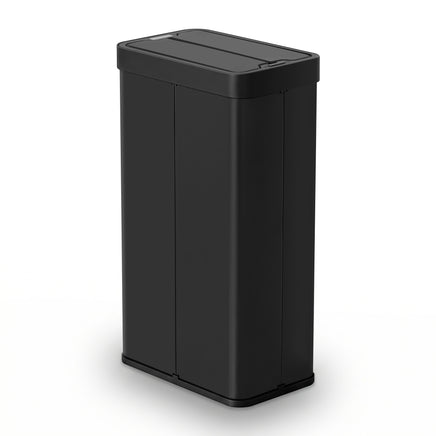 Devanti Rubbish Bin 70L Automatic Sensor Kitchen Bin, Slim Smart Garbage Can Touchless Rectangular with Liner Holder, Fully Closed Lid for Bedroom, Bathroom, Living Room, Black