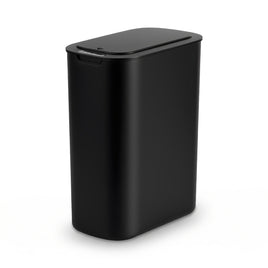 Devanti Automatic Trash Bin with Lid 25L Motion Sensor Kitchen Bin Touchless Garbage Can Plastic Slim Rubbish Bin with Liner Holder for Kitchen, Home, Office, Black