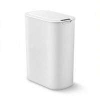 Devanti Automatic Trash Bin with Lid 21L Motion Sensor Kitchen Bin Touchless Garbage Can Plastic Slim Rubbish Bin with Liner Holder for Kitchen, Home, Office, White