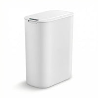 Devanti Automatic Trash Bin with Lid 25L Motion Sensor Kitchen Bin Touchless Garbage Can Plastic Slim Rubbish Bin with Liner Holder for Kitchen, Home, Office, White