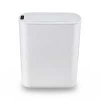 Devanti Automatic Trash Bin with Lid 25L Motion Sensor Kitchen Bin Touchless Garbage Can Plastic Slim Rubbish Bin with Liner Holder for Kitchen, Home, Office, White
