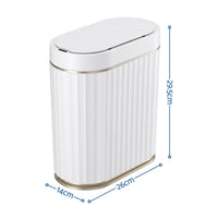 Devanti Sensor Bins 7L Motion Sensor Trash Can Slim Touchless Automatic Waste Bin White